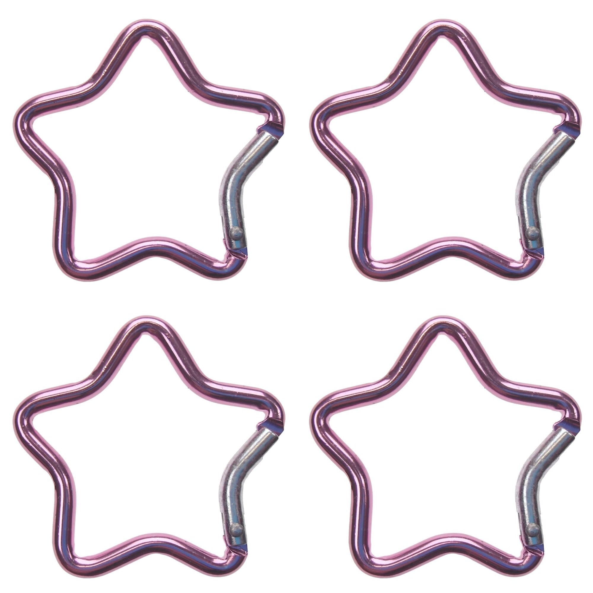4個セット】 スター カラビナ 星形 キーホルダー ベルトフック
