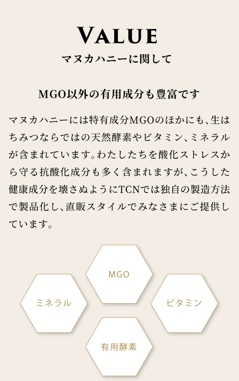 ウルトラグレード5マヌカハニーに関して