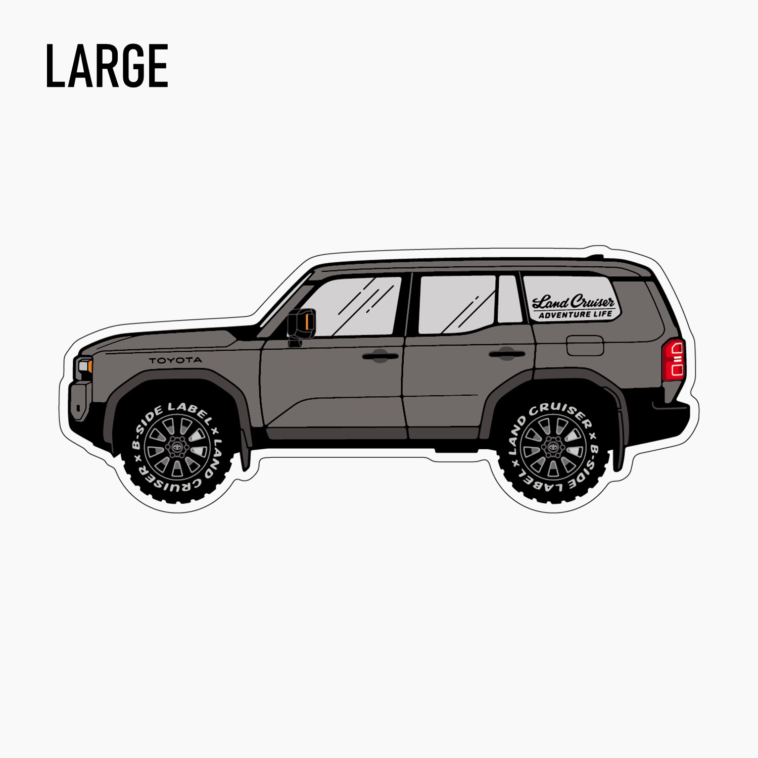 ランクルBASE × B-SIDE LABEL ステッカー LC250（大
