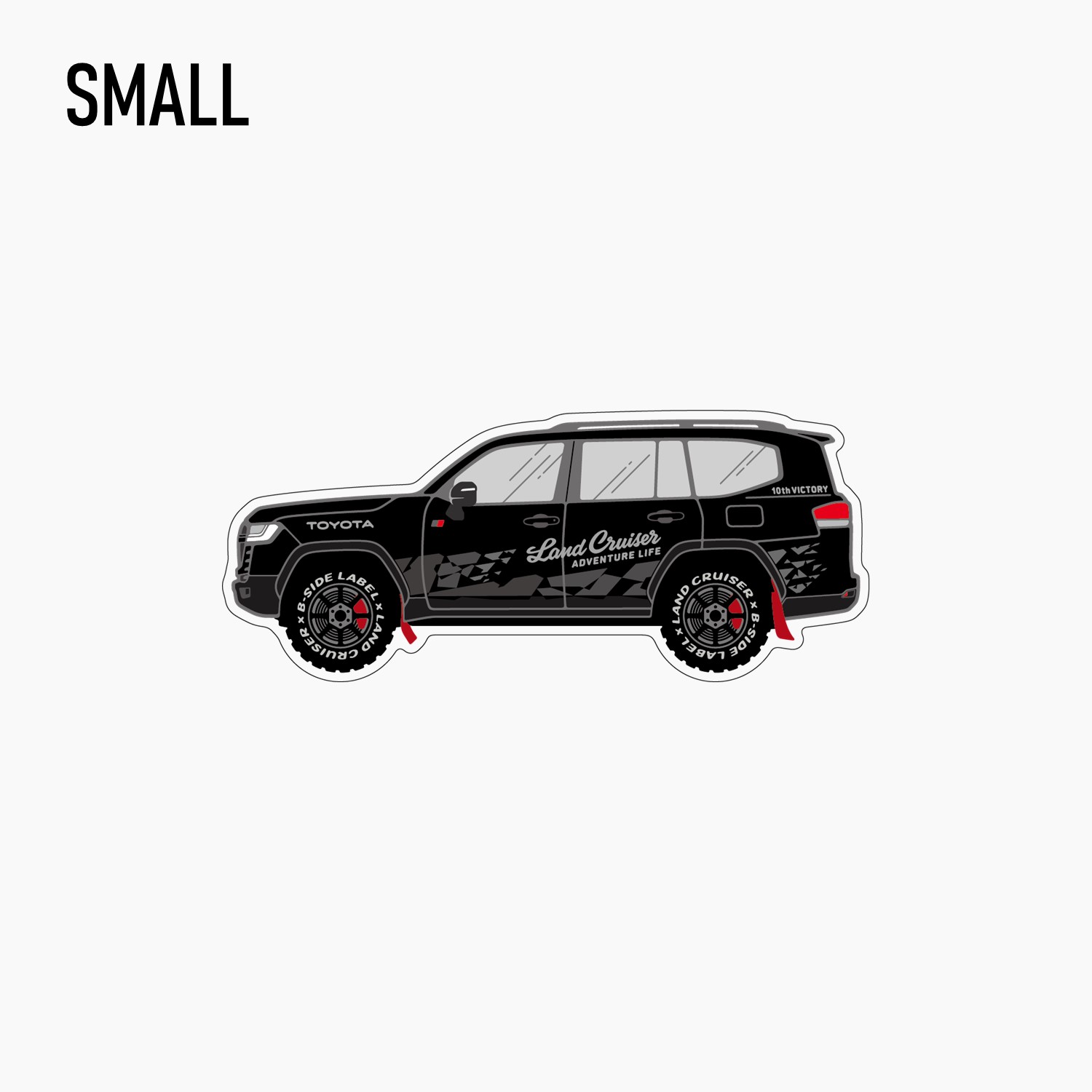 ランクルBASE × B-SIDE LABEL ステッカー LC300（TLCカスタム）（小