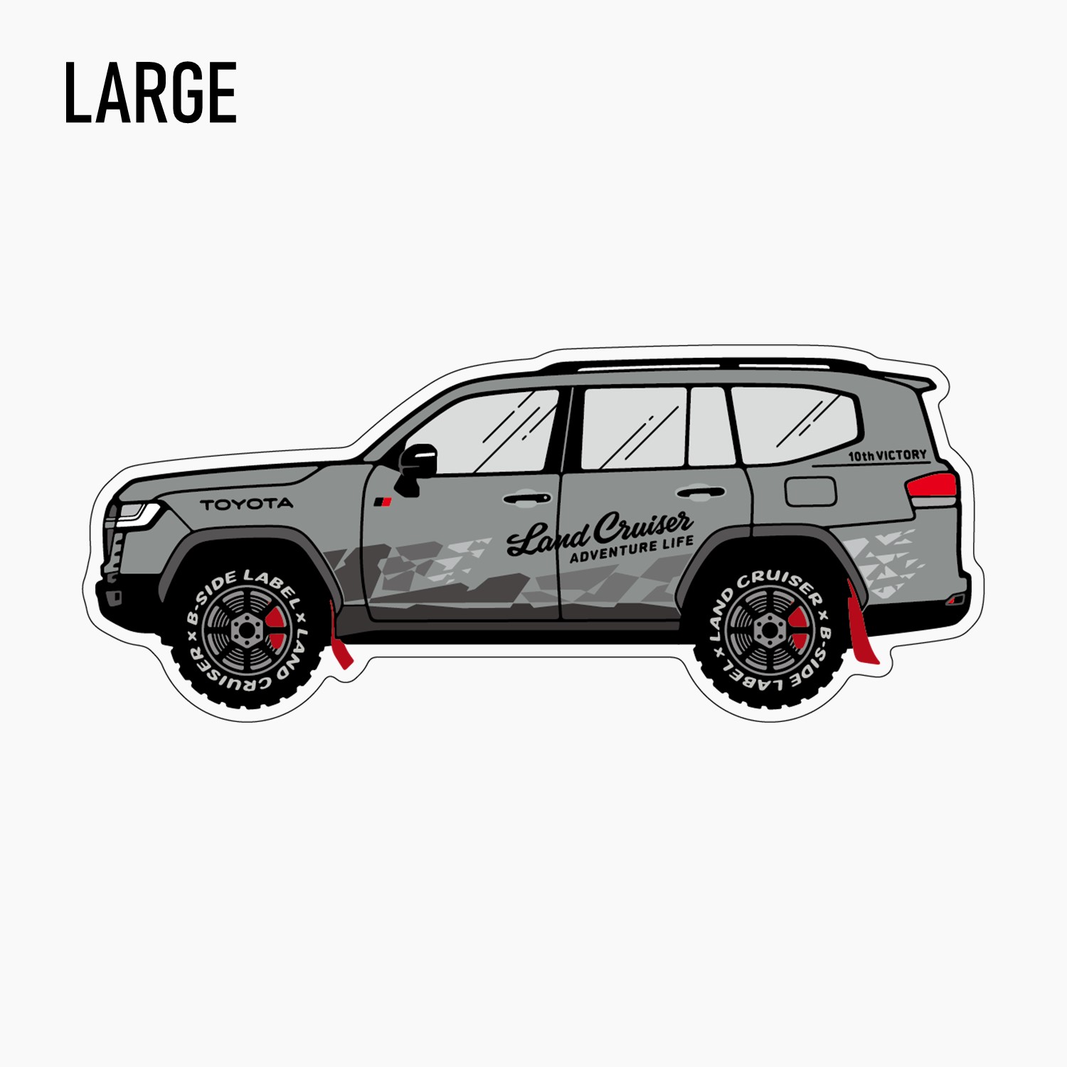 ランクルBASE × B-SIDE LABEL ステッカー LC300（TLCカスタム
