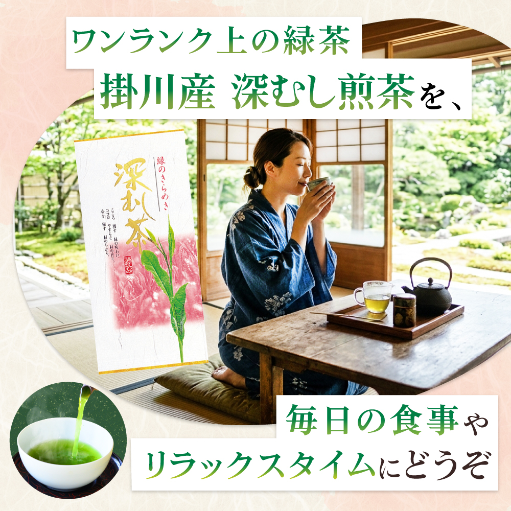 掛川産 深むし上煎茶 100g | わが家のちゃぶ台 送料無料 お茶 緑茶