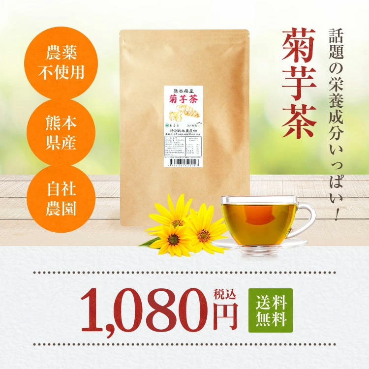 菊芋茶 国産 ティーバッグ 2g×40包 熊本産 ノンカフェイン 新芋 キクイモ茶 ティーパック : kikuimocha : お茶の山麓園 緑茶  茶葉 ティーバッグ専門店 - 通販 - Yahoo!ショッピング