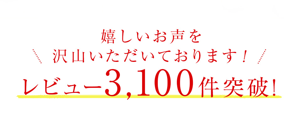 レビュー3100万件突破