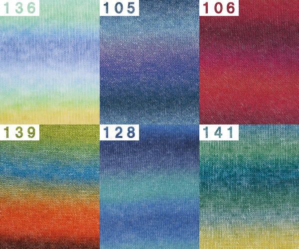 ●編み針セット● オパール毛糸と段染めモヘアで編むなわ編み模様のまっすぐセーター Opal毛糸 無料編み図 編みものキット｜teamiohenya｜08