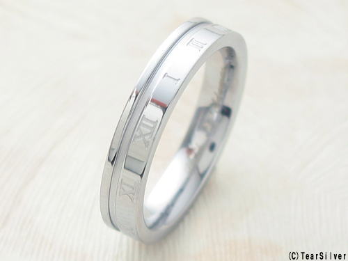 ダイヤモンド付きアトラスステンレスリング