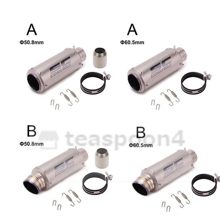 付与 チタン合金 Φ50.8mm Φ60.5mm バイクスリップオンマフラー バイク