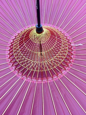 【特選】上蛇の目傘・エンジ色　　〜〜雨傘・長傘・和傘