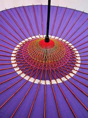 上蛇の目かさ・紺　　〜〜雨傘・長傘　和傘