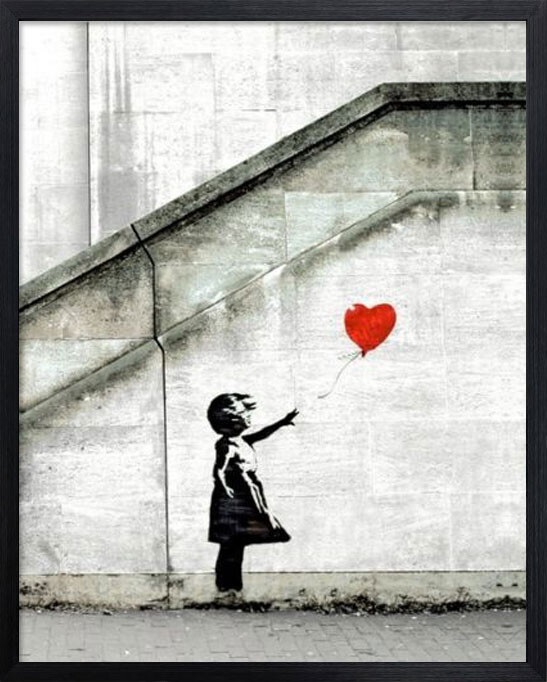 バンクシー 「Banksy Red Balloon」　・・誕生日・クリスマス・新生活・アートポスター・アートフレーム
