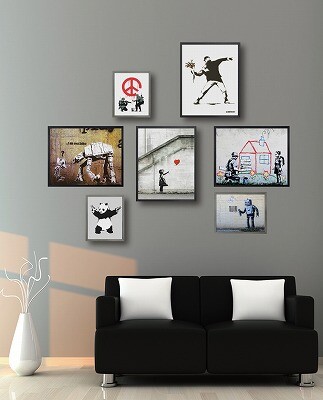 バンクシー 「Banksy Red Balloon」　・・誕生日・クリスマス・新生活・アートポスター・アートフレーム