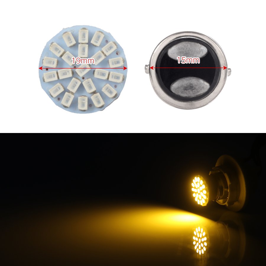 S25 ダブル BAY15d LEDバルブ アンバー SMD LED 超コンパクトボディ CZ073 | ブランド登録なし | 04