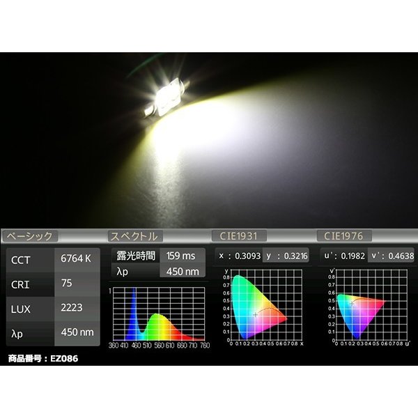 T10×31mm 32mm LEDフェストン球 ホワイト 1個 CREE 3W LED×2 EZ086 | ブランド登録なし | 03