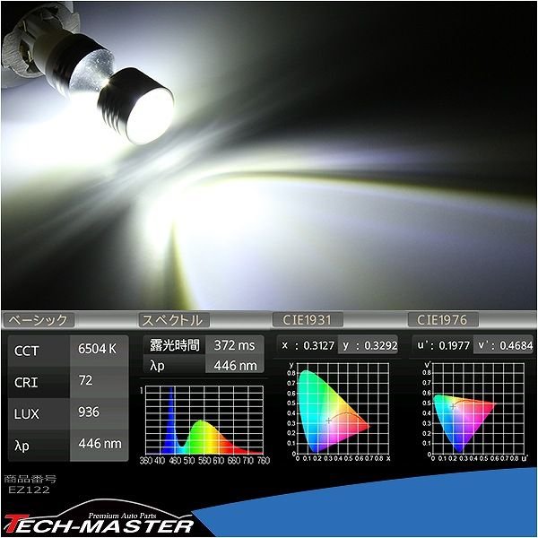 T16/T10 LEDバルブ キャンセラー内蔵 ホワイト 2個セット CREE 5W LED×6 球切れ警告灯解除 EZ122 | ブランド登録なし | 03