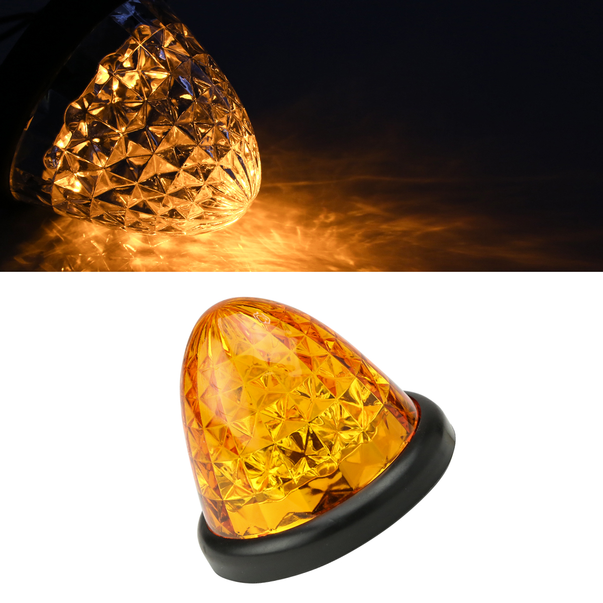 LEDバスマーカー ランプ 24V専用 汎用 クリスタル4面カット ホワイト