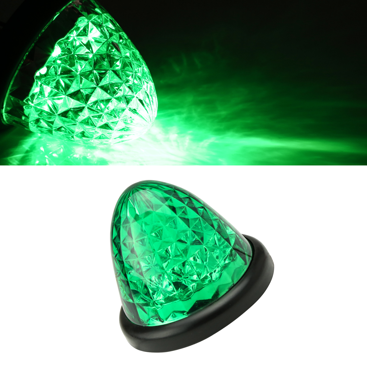 AKガーデン 白純工房 マオ カスタマイズフェイスセット 橙 オプション付 緑青 LEDバスマーカー ランプ 24V専用 汎用 クリスタル4面カット