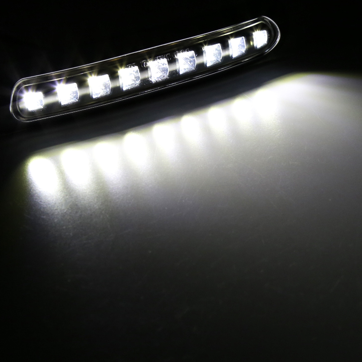 12V/24V 汎用LEDクロムメッキ ワイド マーカー 防水 車高灯 ホワイト
