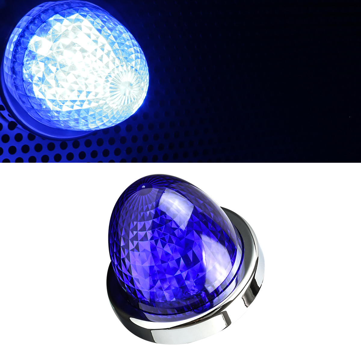 トラック サイドマーカー LED 24V 丸型 マーカーランプ 車幅灯 バスマーカー 高輝度 クリスタルレンズ メッキリング 4個セット FZ210-217-4SET |  | 03