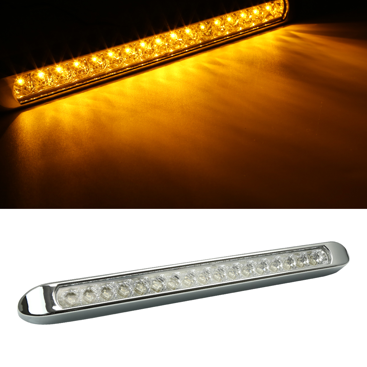 12V/24V LEDマーカーランプ 幅35cm スーパーワイド 汎用 防水