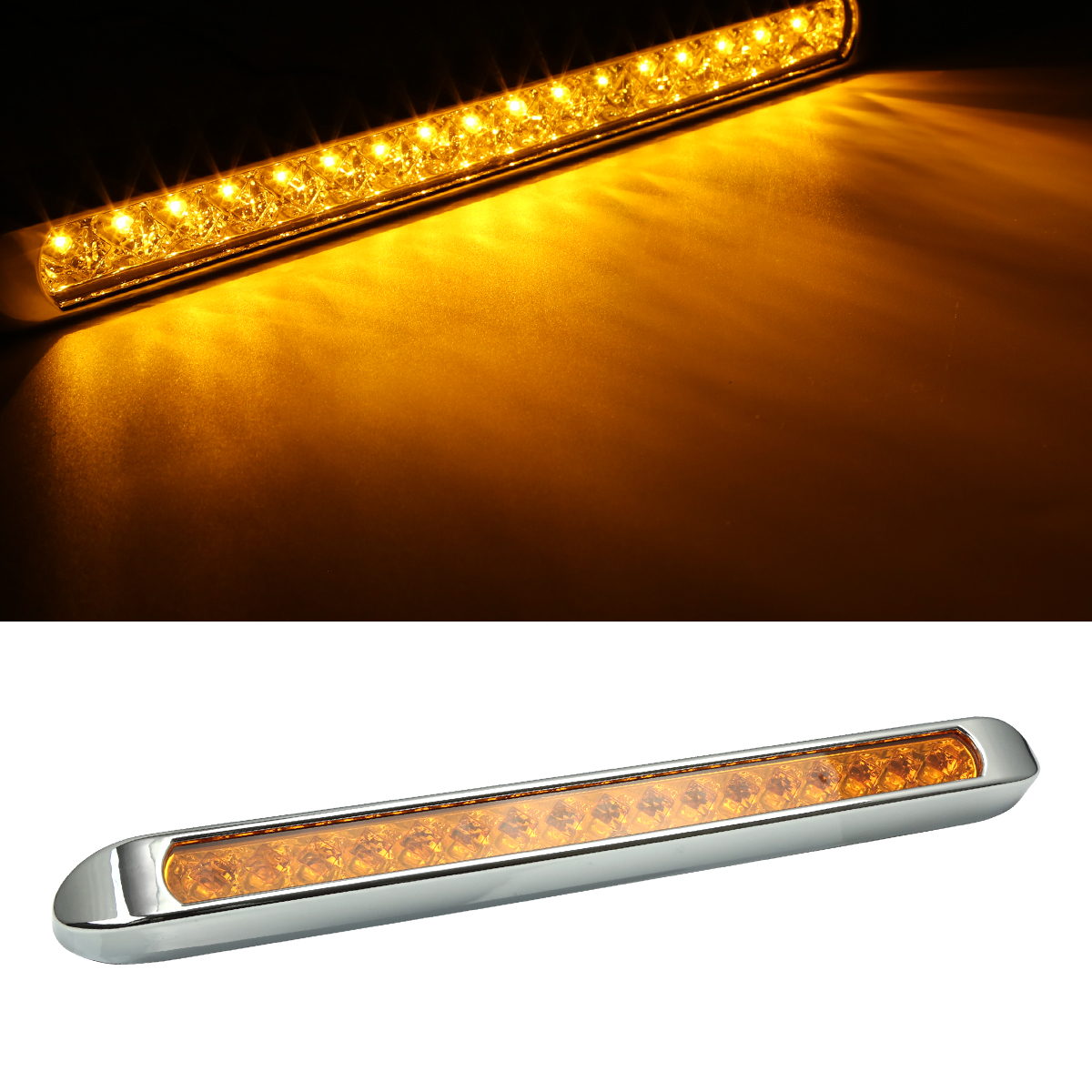 12V/24V LEDマーカーランプ 幅35cm スーパーワイド 汎用 防水