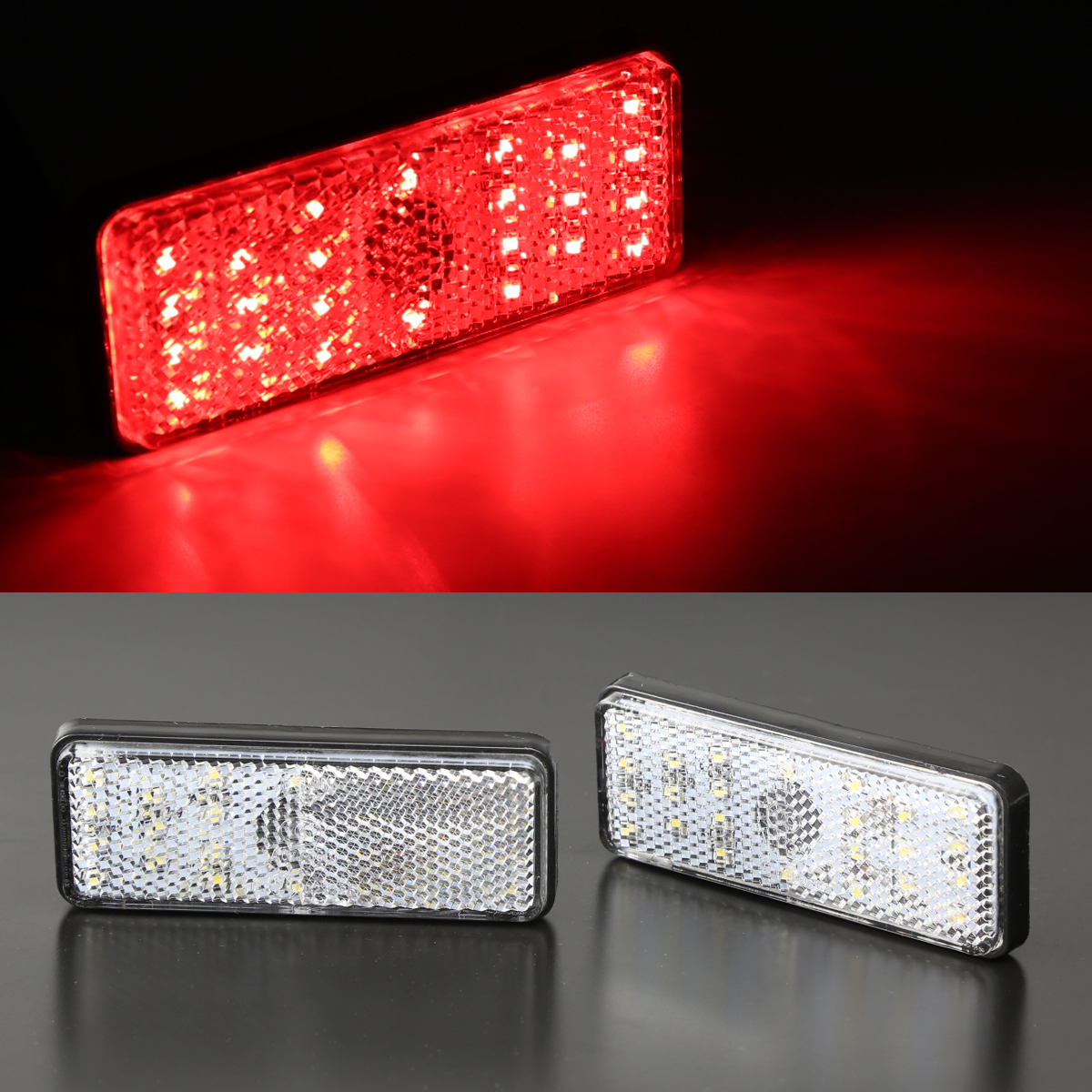 LEDリフレクター サイドマーカー 連動可 反射板 車高灯 12V/24V