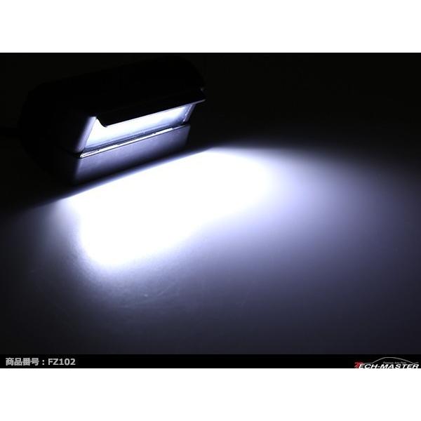 LEDナンバー灯 12V/24V兼用 汎用モデル LED5発 ホワイト 防水タイプ FZ102｜tech｜04