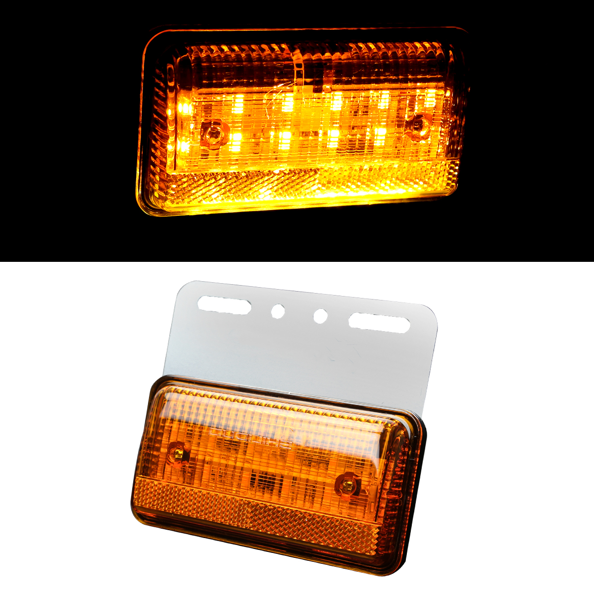 24V用 薄型 LEDマーカーランプ LEDサイドランプ 路肩灯 ホワイト/アンバー/レッド/ブルー/グリーン/レインボー | ブランド登録なし | 07