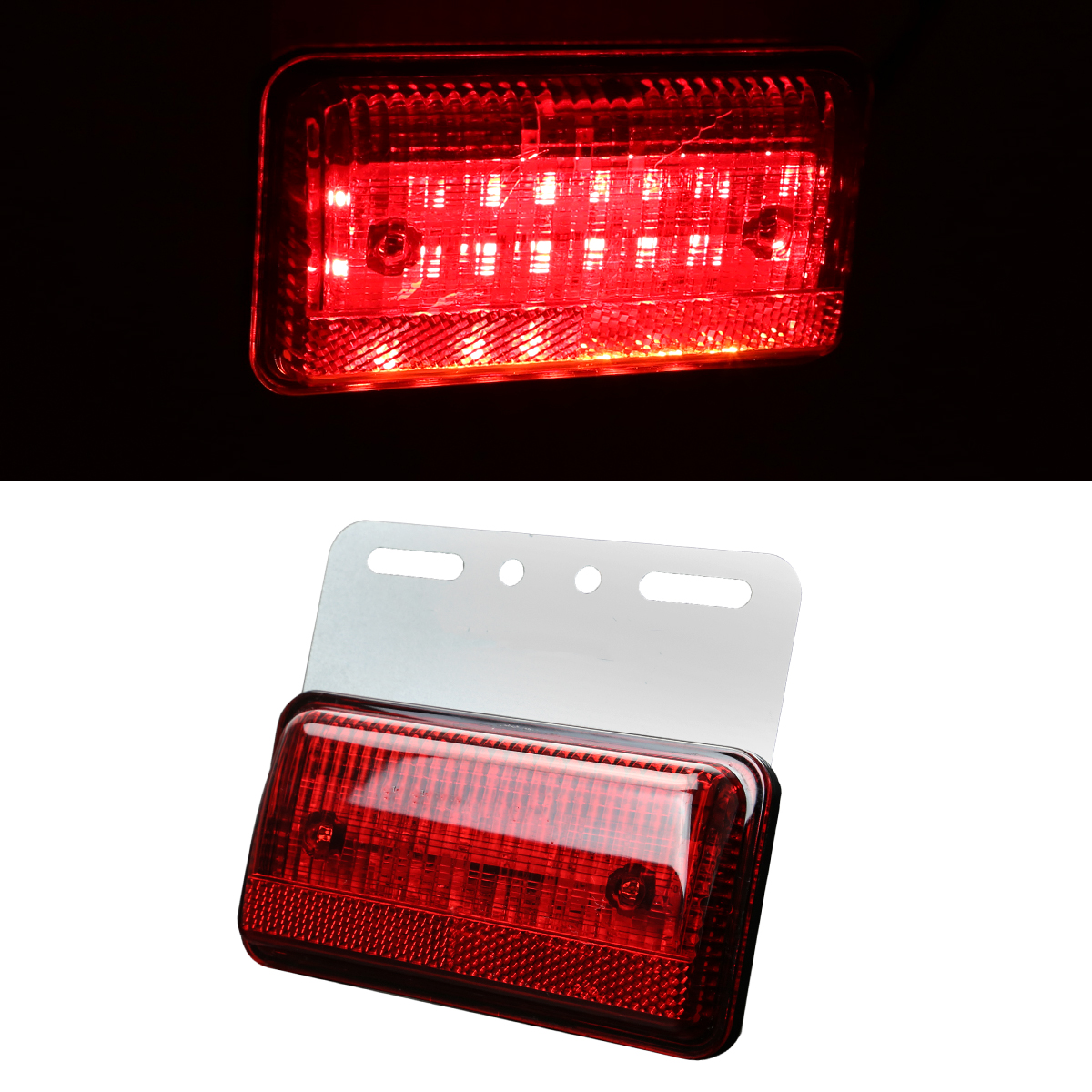 24V用 薄型 LEDマーカーランプ LEDサイドランプ 路肩灯 ホワイト/アンバー/レッド/ブルー/グリーン/レインボー | ブランド登録なし | 08