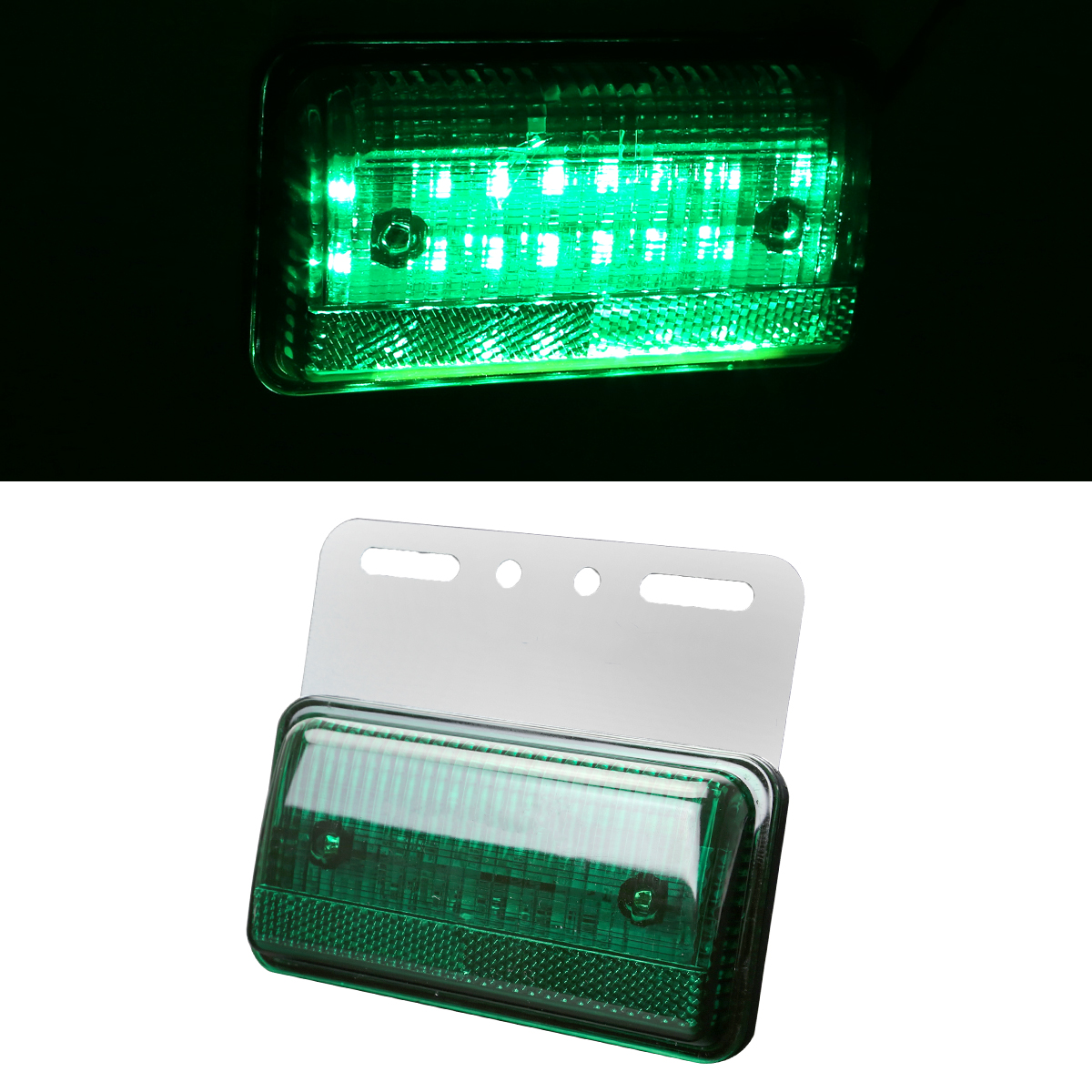 24V用 薄型 LEDマーカーランプ LEDサイドランプ 路肩灯 ホワイト/アンバー/レッド/ブルー/グリーン/レインボー | ブランド登録なし | 10