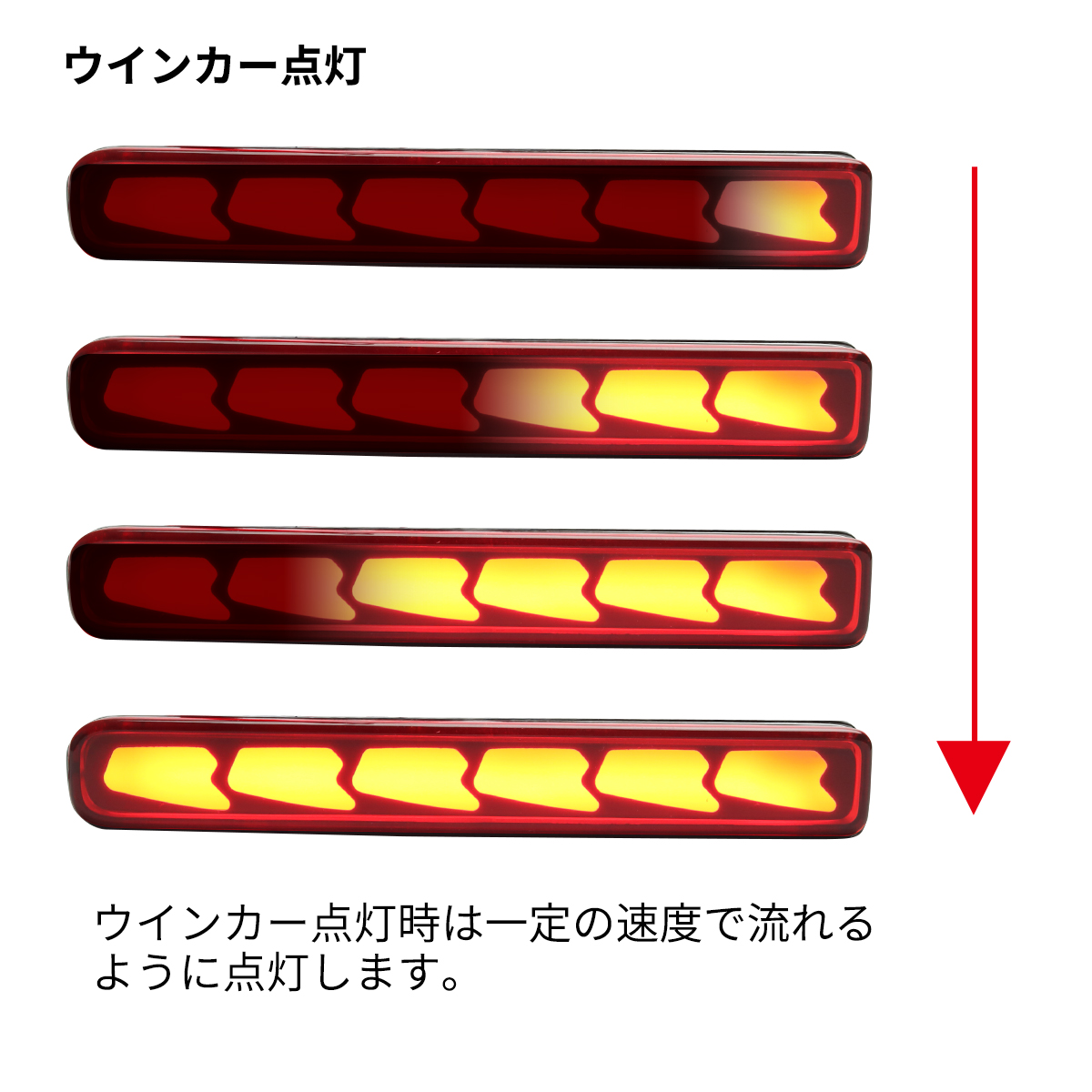 ハスラー MR52S MR92S リフレクターランプ LED ウインカー スズキ レッド FZ238 | スズキ | 04