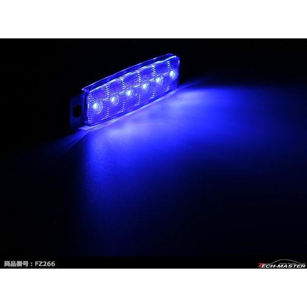 格安 トラック マーカー ランプ 24V 薄型 6LED 角型 路肩灯 ダウンライト付 LED サイドマーカー｜tech｜23