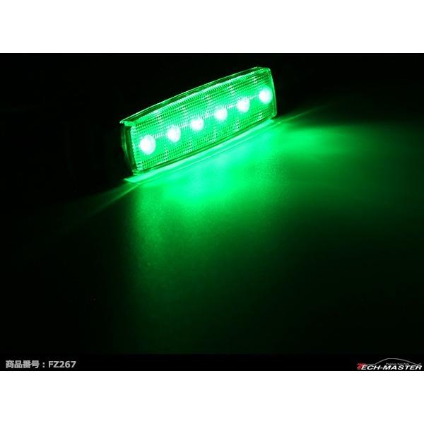 格安 トラック マーカー ランプ 24V 薄型 6LED 角型 路肩灯 ダウンライト付 LED サイドマーカー｜tech｜24