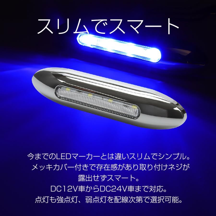 トラック LED サイドマーカー マーカーランプ Sサイズ 24V 12V 兼用 全9種類 キャンピングカー 車高灯 車幅灯 関連画像1
