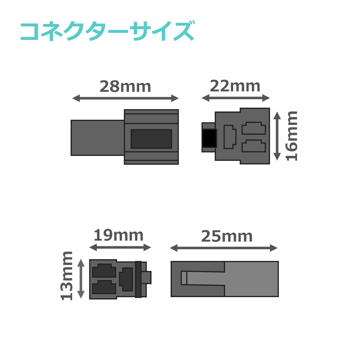 250型 平型端子 コネクター 極数3 ロック機能付き カプラー 3組セット 車用 IZ108 | ブランド登録なし | 01