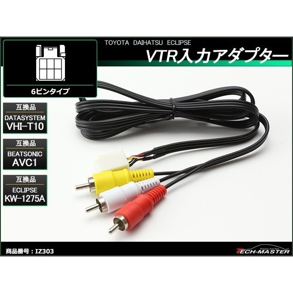 オス端子 VTR 入力アダプター ナビに VHI-T10 AVC1 KW-1275A IZ303