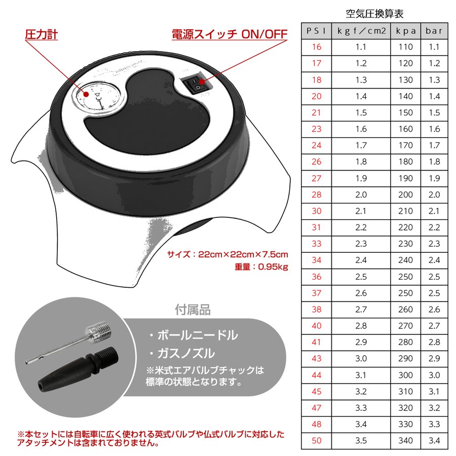 エアーコンプレッサー 12V 電動 シガー給電式 エアコンプレッサー エアーポンプ 自動車タイヤエアーポンプ コンプレッサー 電動 空気入 車載用 IZ538 | ブランド登録なし | 04