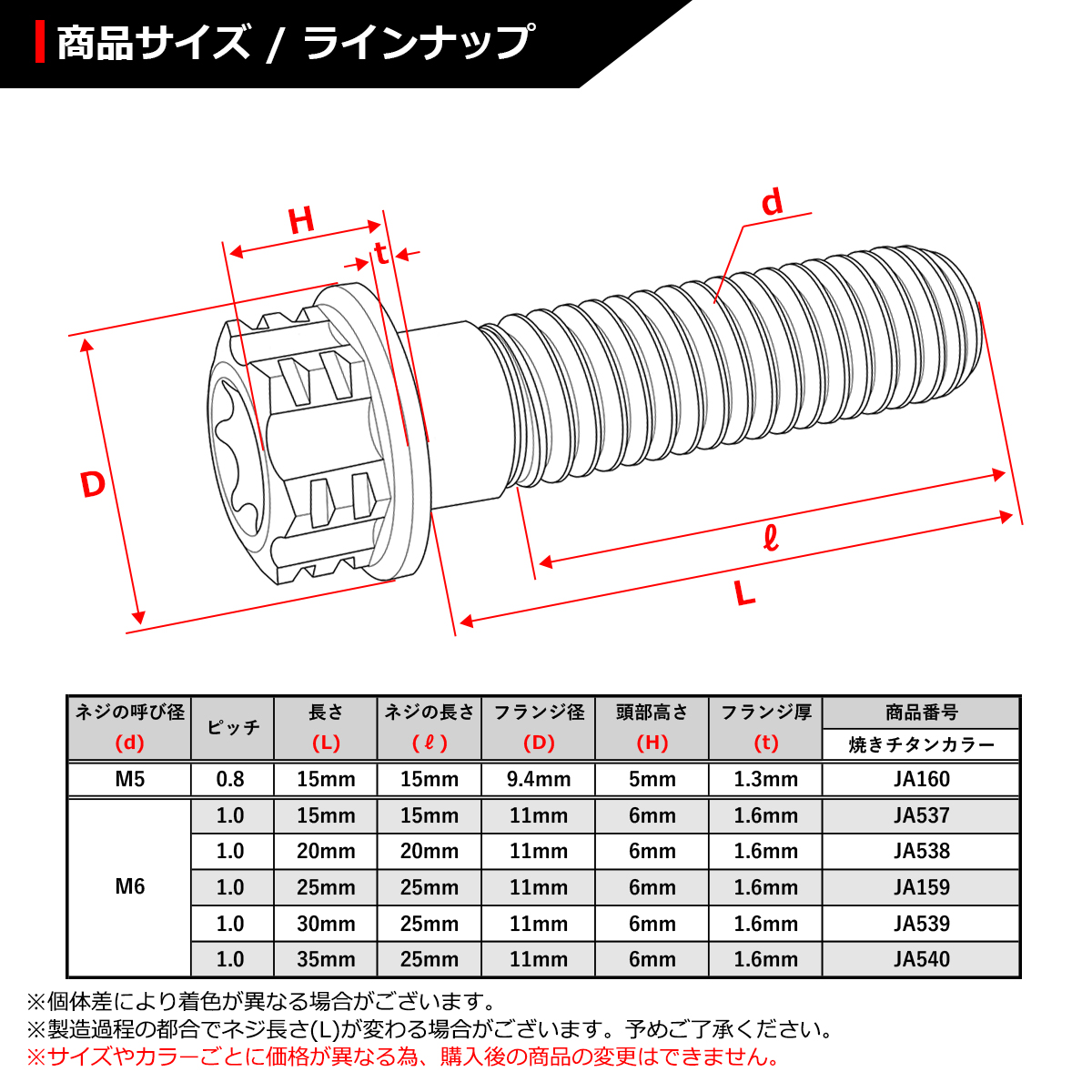 64チタンボルト M8×55mm P1.25 ヘキサゴン トルクスヘッド キャップボルト フランジ付き ゴールドカラー 1個 JA1106 | ブランド登録なし | 01