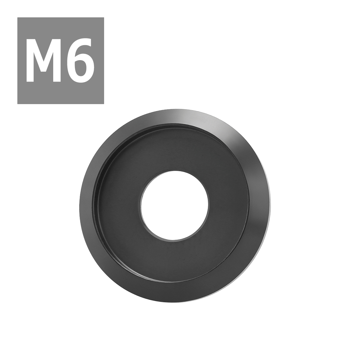 64チタンワッシャー M6 外径18mm 内径6mm デザインワッシャー ボルト座面枠付き ブラック 1個 JA1170 | ブランド登録なし | 03