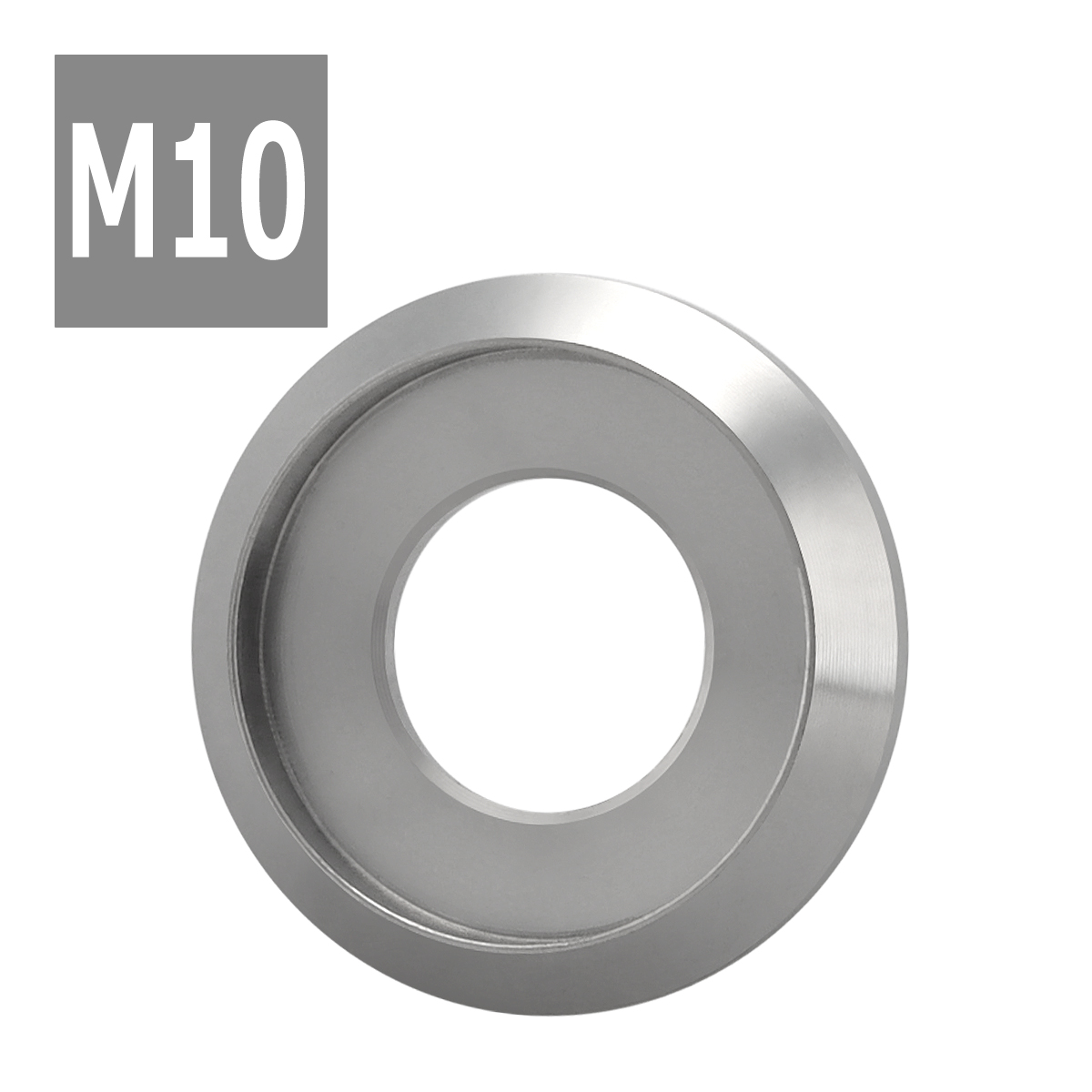 64チタンワッシャー M10 外径20mm 内径10mm デザインワッシャー ボルト座面枠付き シルバーカラー 1個 JA1177 | ブランド登録なし | 03