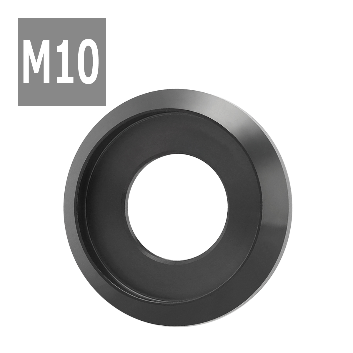 64チタンワッシャー M10 外径20mm 内径10mm デザインワッシャー ボルト座面枠付き ブラック 1個 JA1182 | ブランド登録なし | 03