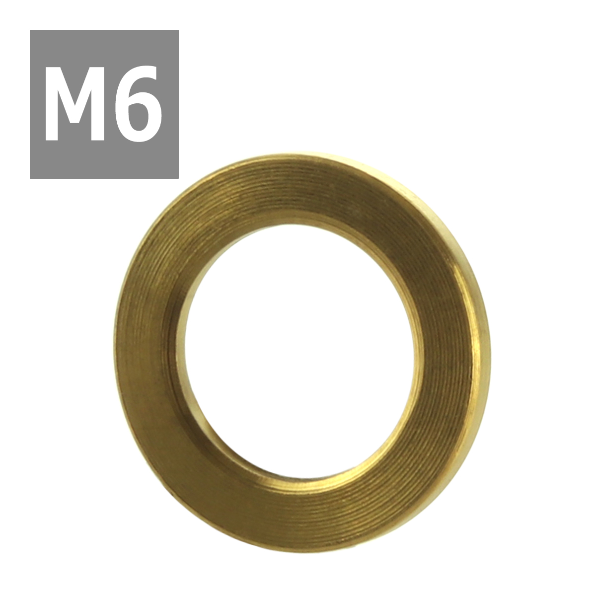 64チタンワッシャー M6 外径10mm 内径6.5mm 平ワッシャー フラットワッシャー ゴールドカラー ドレスアップ 1個 JA193 | ブランド登録なし | 03