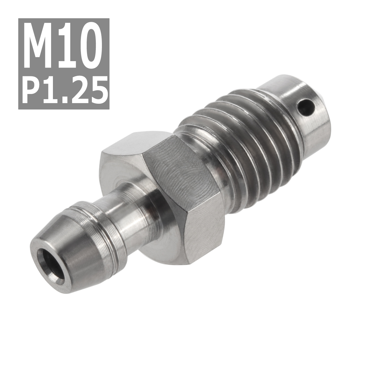 64チタンボルト エアブリード スクリュー M10 P1.25 エアブリーダー バルブ シルバーカラー 1個 JA220 | ブランド登録なし | 03