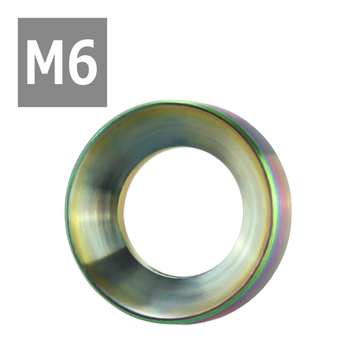 64チタンワッシャー ブレーキキャリパー 凹スペーサー 外径12mm 内径7mm ジョイントワッシャー 焼きチタンカラー 1個 JA280 | ブランド登録なし | 03