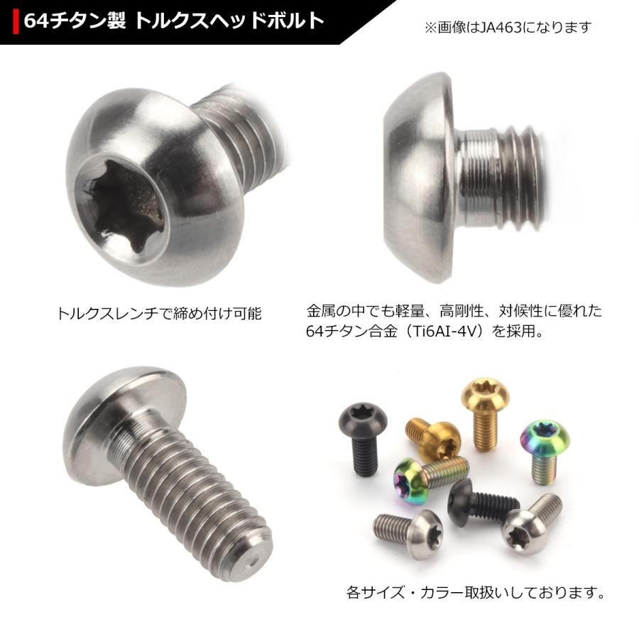 64チタンボルト M5×10mm P0.8 トラスヘッド トルクス穴付き ボタンボルト 焼きチタンカラー 虹色 1個 JA460 | ブランド登録なし | 02