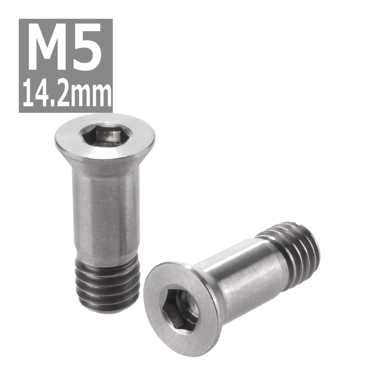 64チタンボルト ディレイラープーリー ボルト M5×14.2mm シルバーカラー 素地 2個セット JA467 | ブランド登録なし | 03