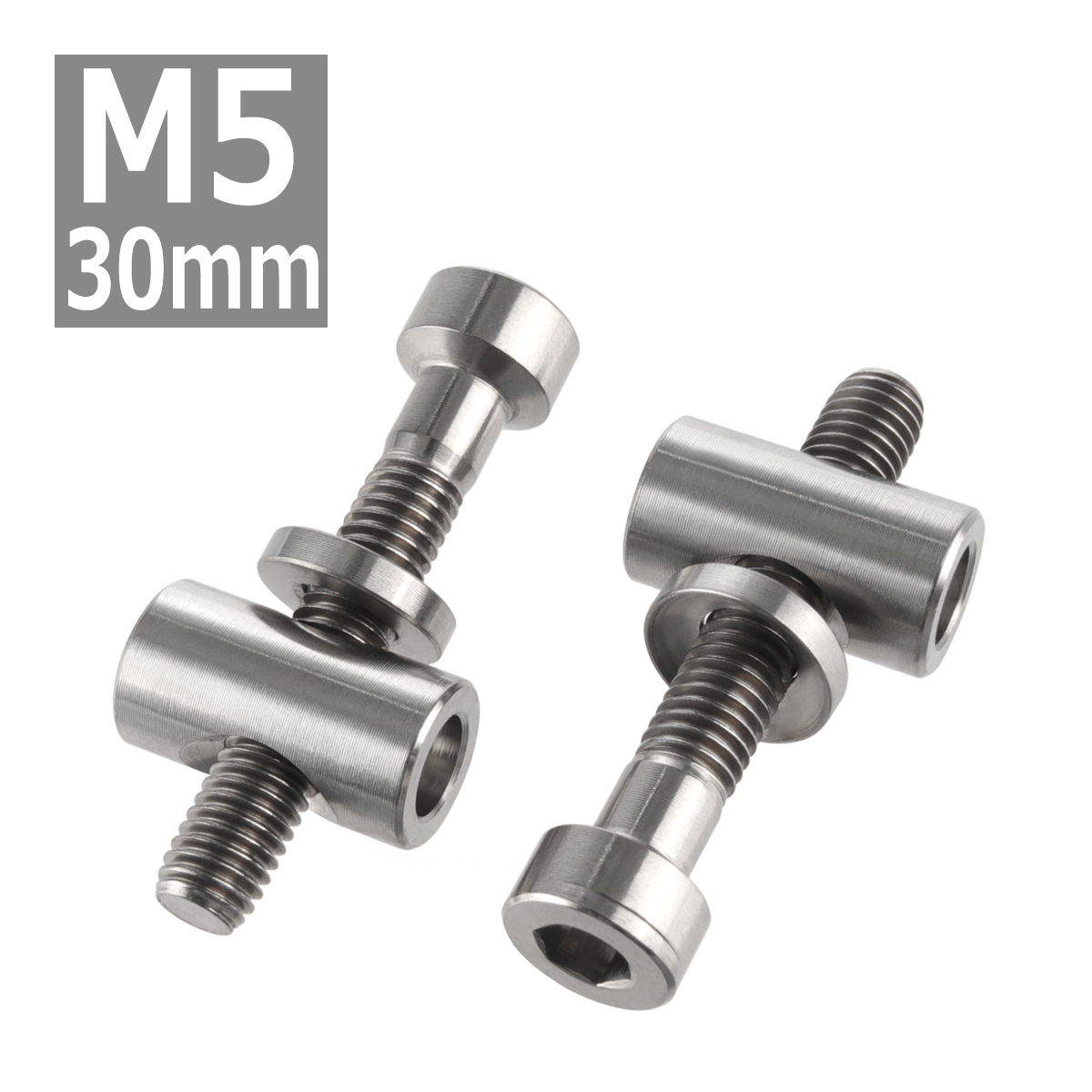 64チタンボルト M5×30mm トムソン シートポスト用 固定ボルト 互換品 シルバーカラー 素地 2個セット JA470 | ブランド登録なし | 03
