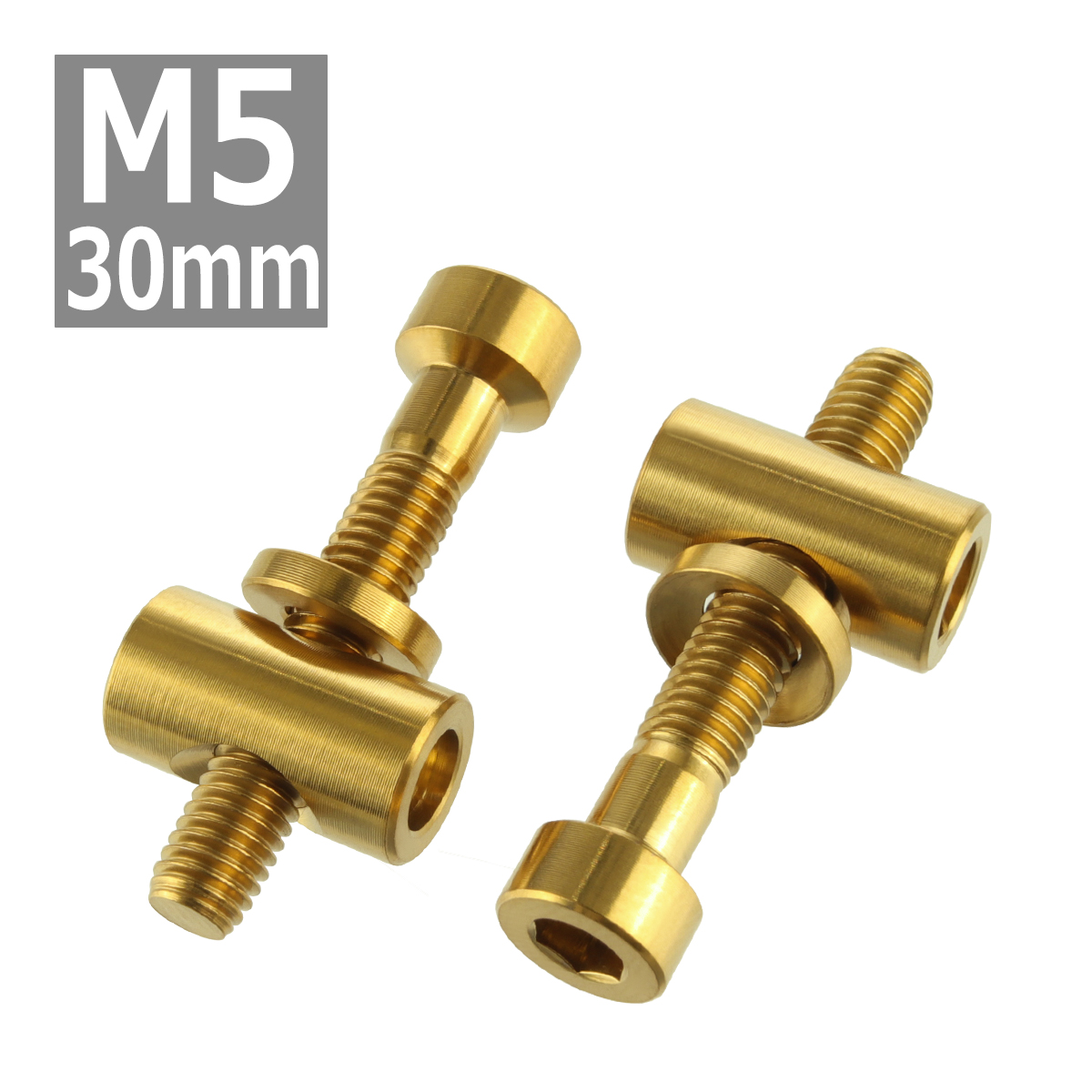 64チタンボルト M5×30mm トムソン シートポスト用 固定ボルト 互換品 ゴールドカラー 2個セット JA472 | ブランド登録なし | 03