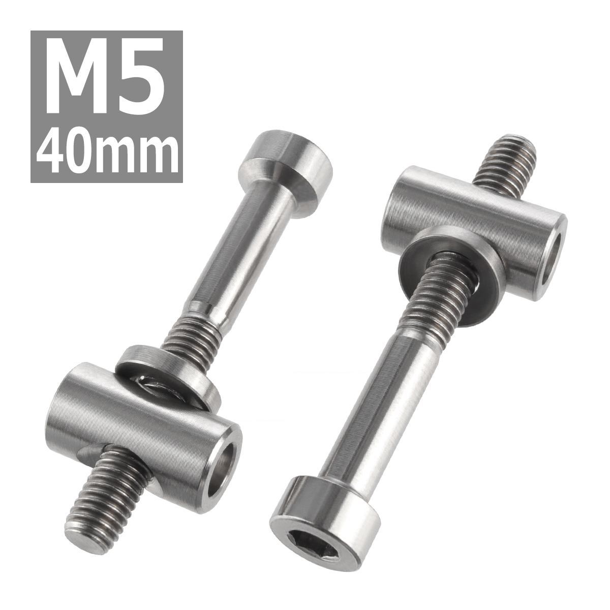 64チタンボルト M5×40mm トムソン シートポスト用 固定ボルト 互換品 シルバーカラー 素地 2個セット JA476 | ブランド登録なし | 03