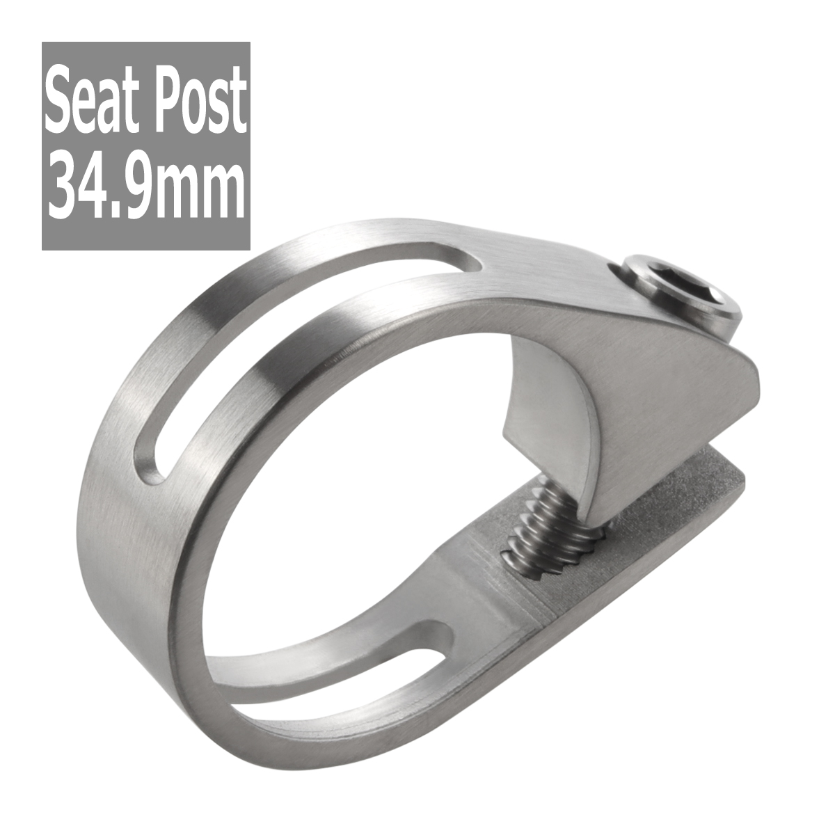64チタンクランプ シートクランプ 34.9mm チタンボルト付き シルバーカラー 自転車 ロードバイク JA482 | ブランド登録なし | 03