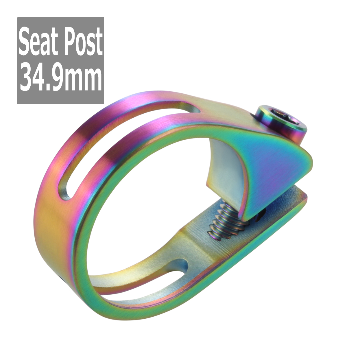 64チタンクランプ シートクランプ 34.9mm チタンボルト付き 焼きチタンカラー 自転車 ロードバイク JA483 | ブランド登録なし | 03